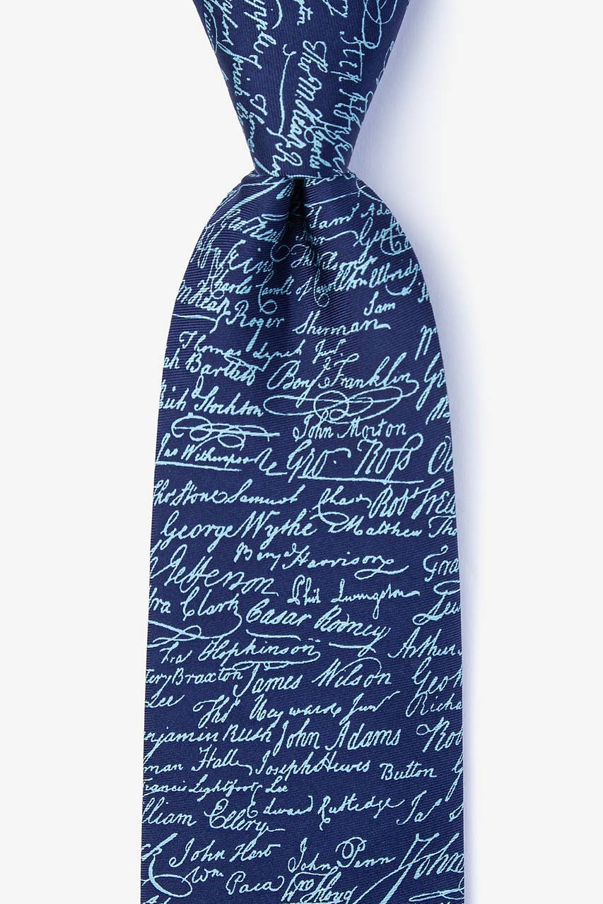 Declaration of Independence Signatures Tie