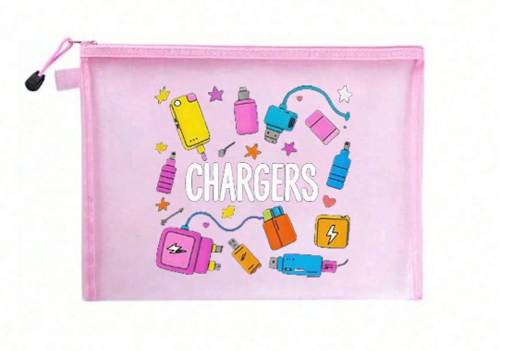 Zipper Pouch - Mesh Charger Bag