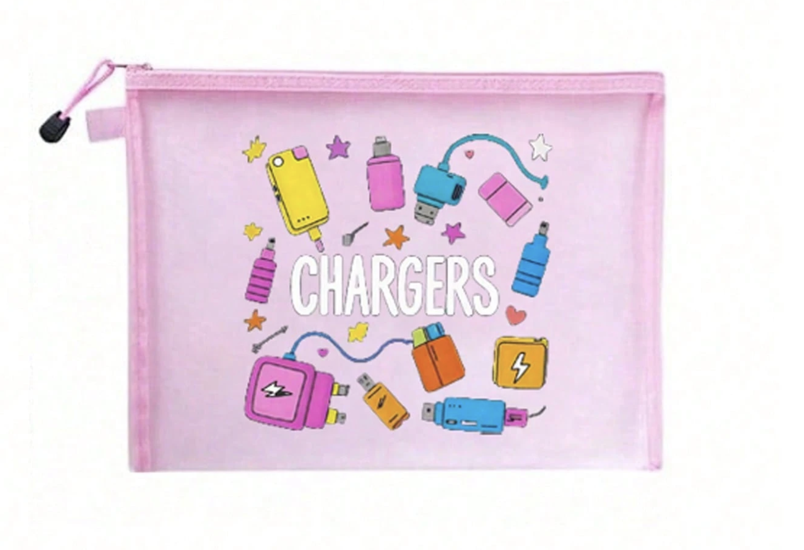 Zipper Pouch - Mesh Charger Bag