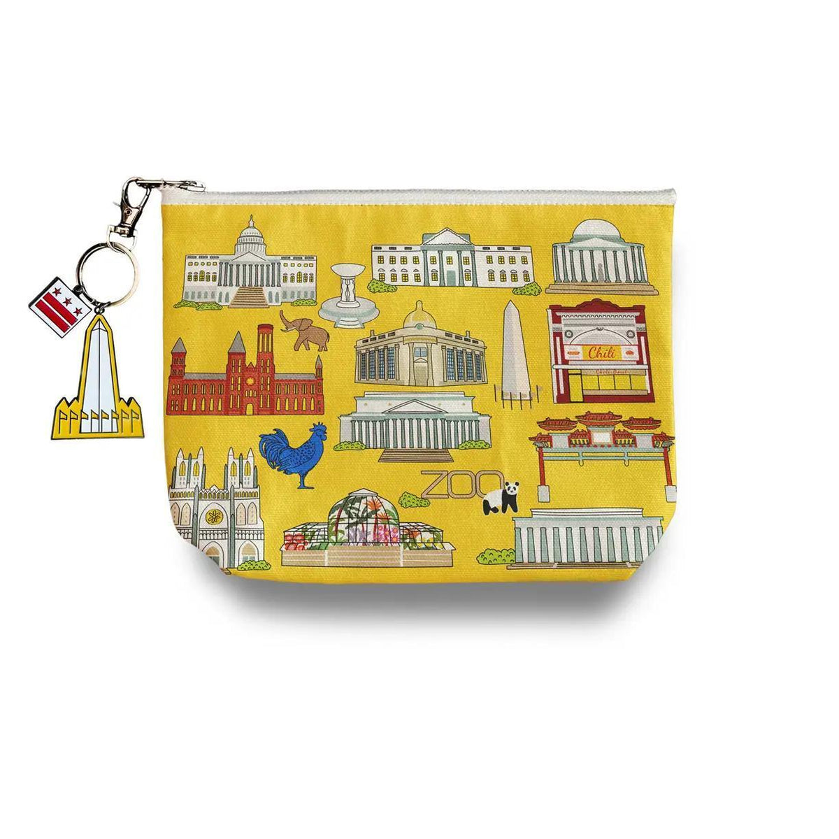 Pouch - Yellow Washington DC Icons