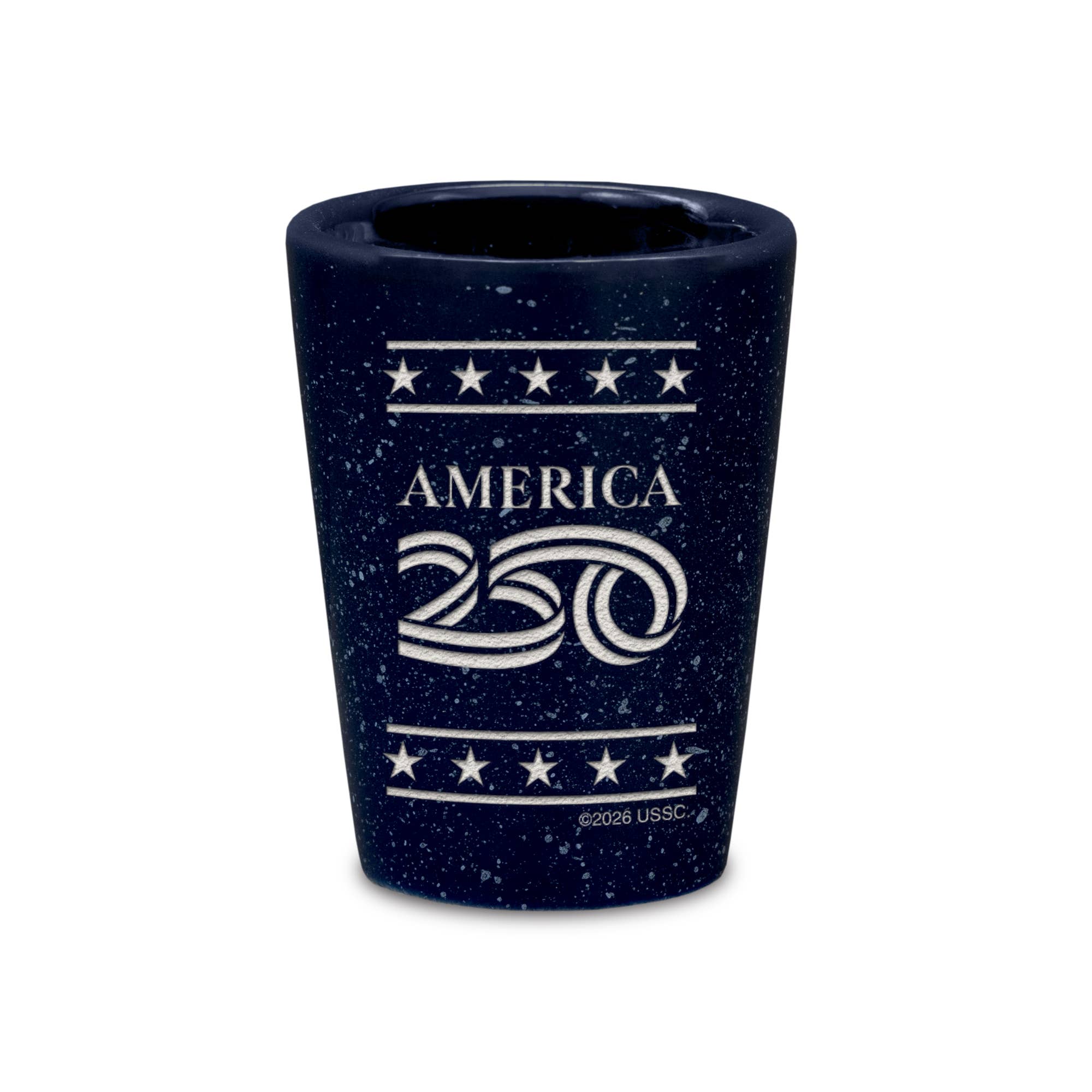 America 250 Shot Glass - Navy Blue