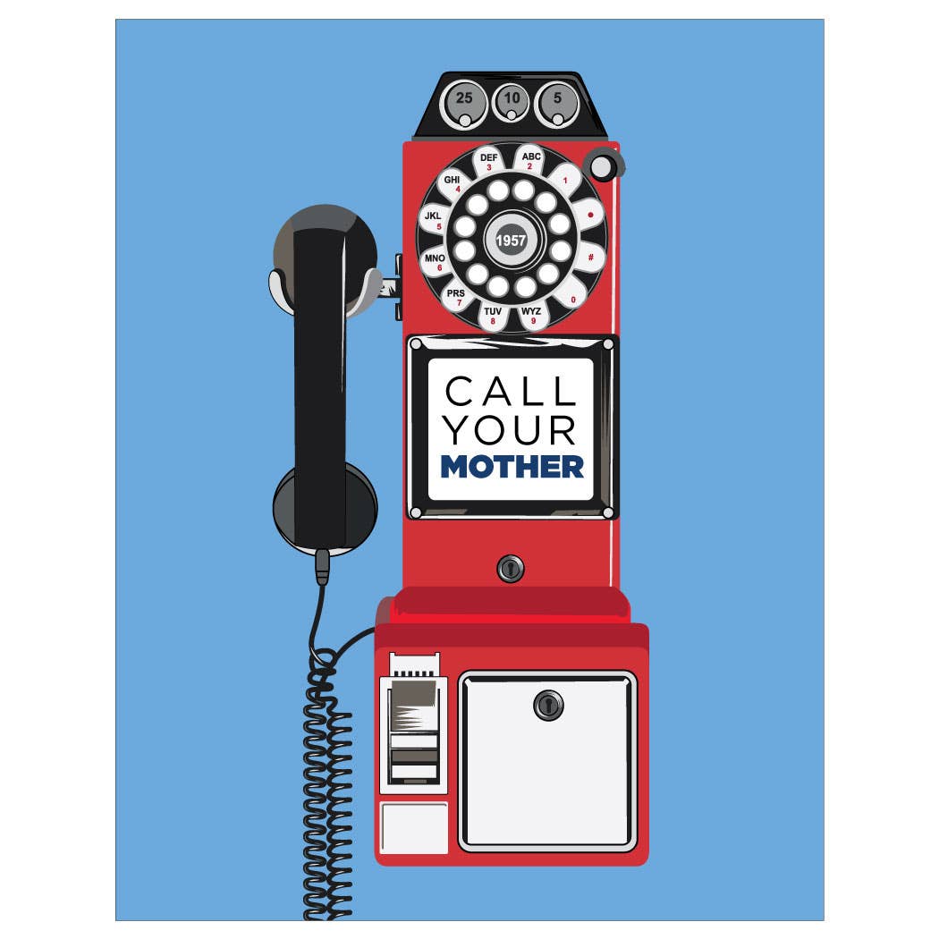 Call Your Mother Payphone Magnet