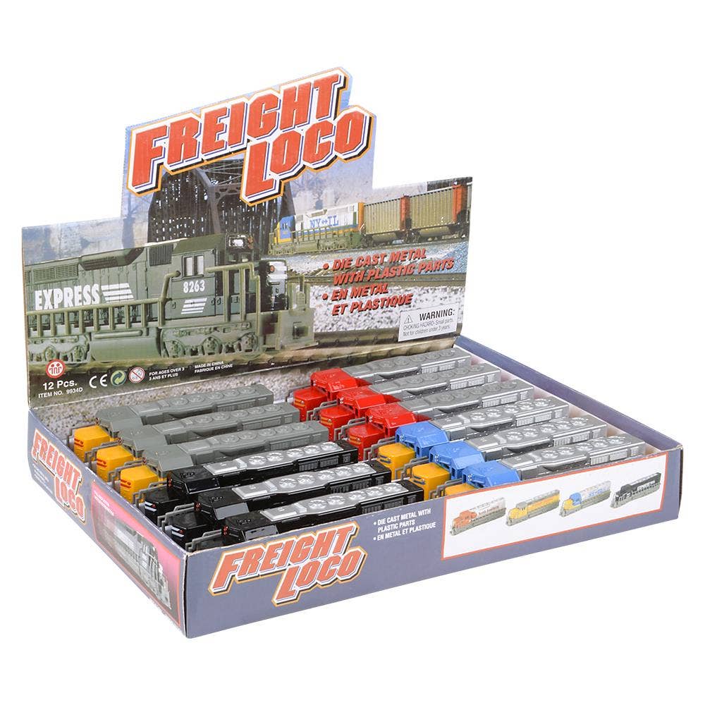 7" Diecast Pull Back Freight Train