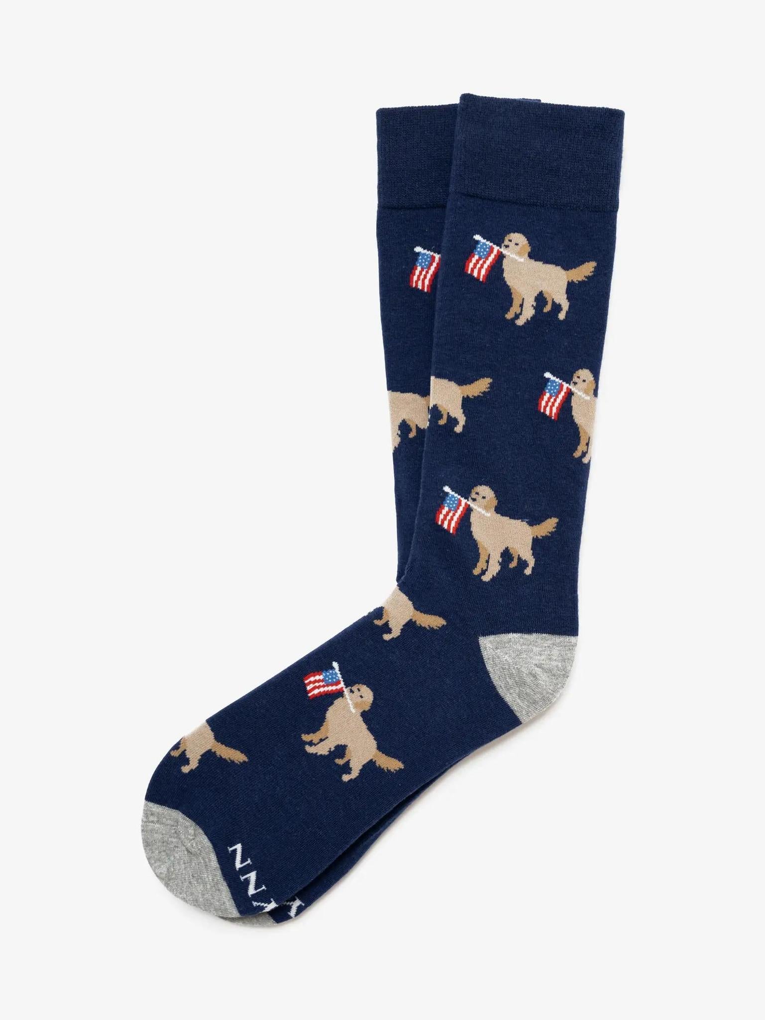 Dog and Flag Crew Socks