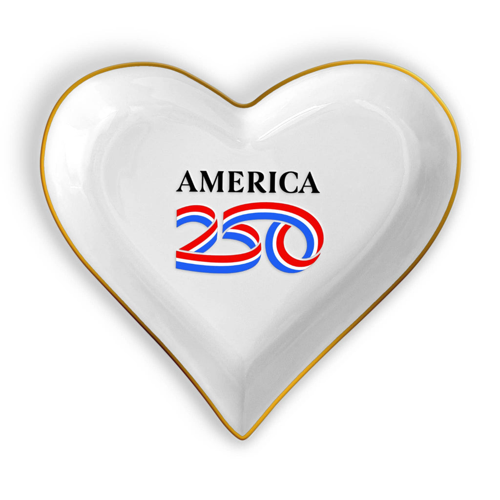 America 250 Heart Trinket Dish - Officially Licensed