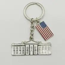 Keychain - White House & Flag