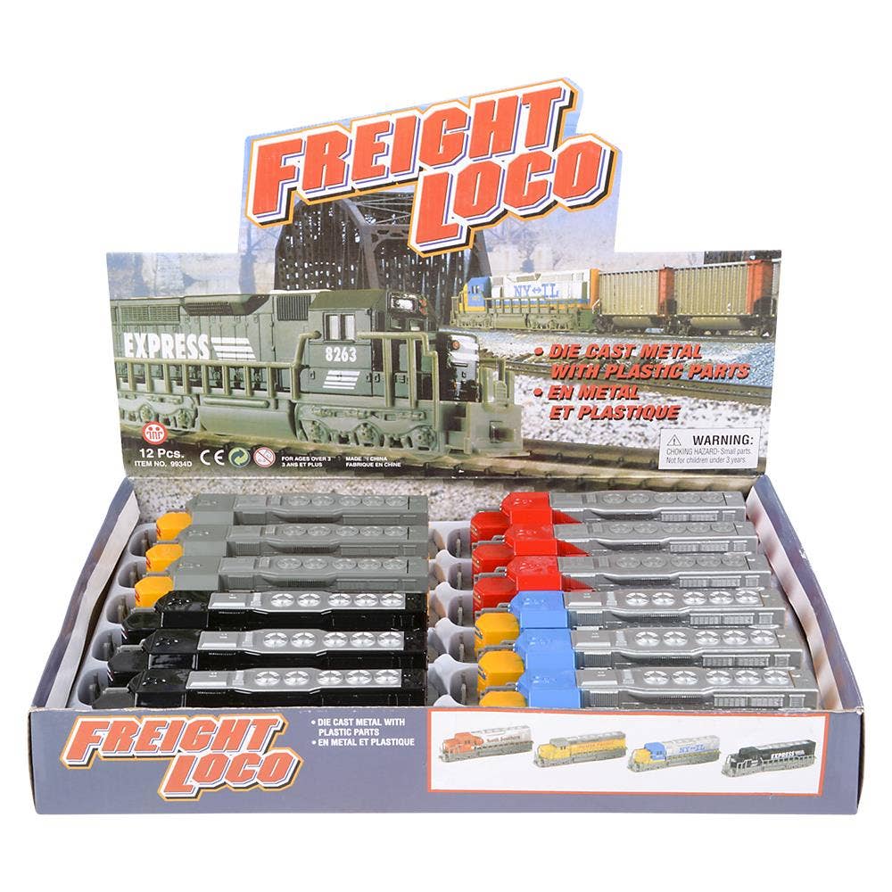 7" Diecast Pull Back Freight Train