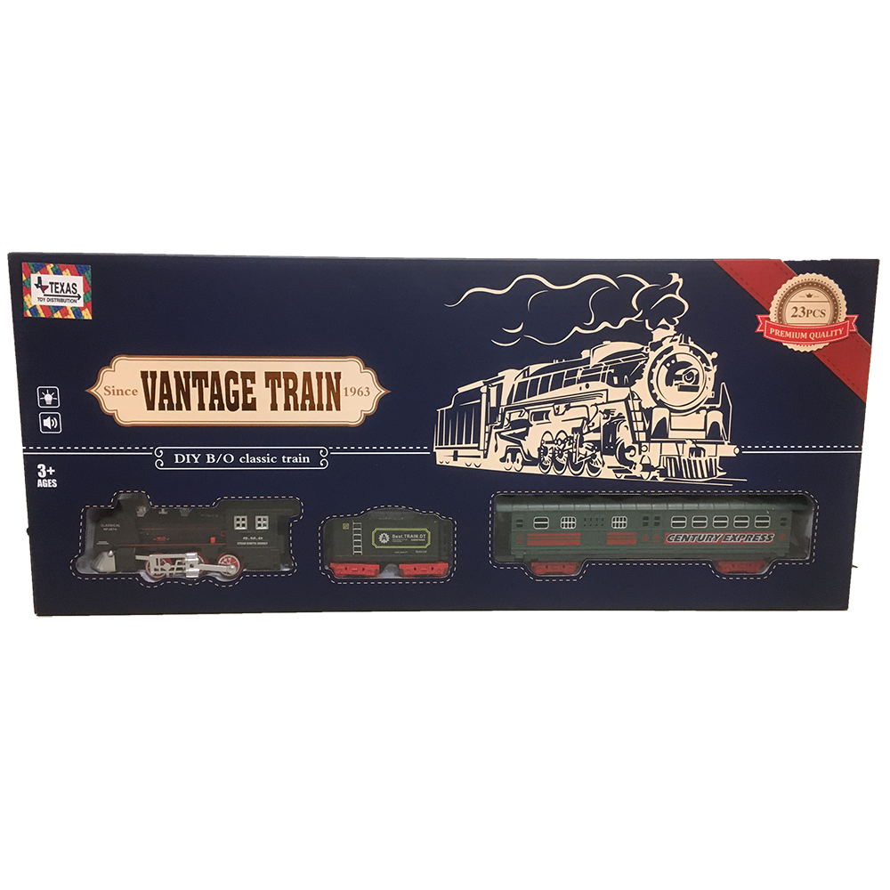 Vintage Train Set with Tracks & Accessories