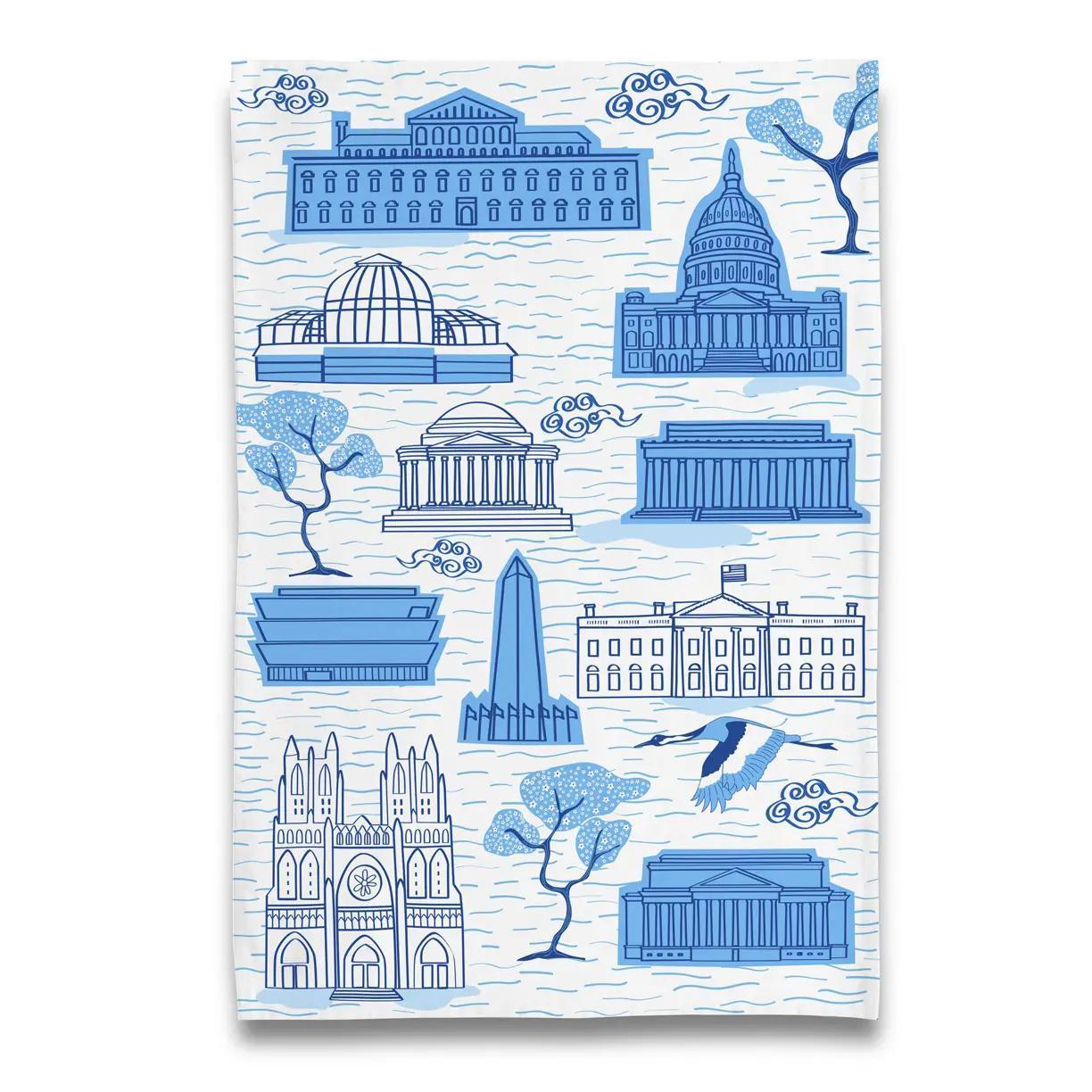 Tea Towel - Blue Washington DC