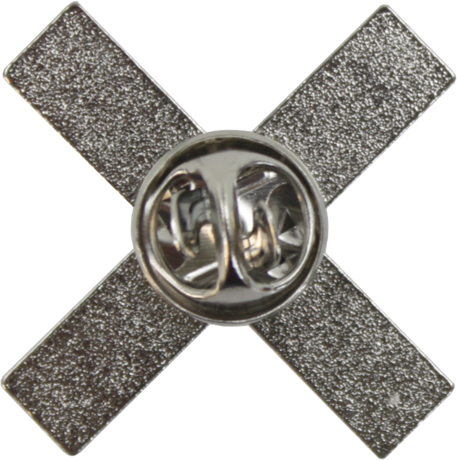Enamel Pin - Railroad Crossing - White Train Traffic Sign