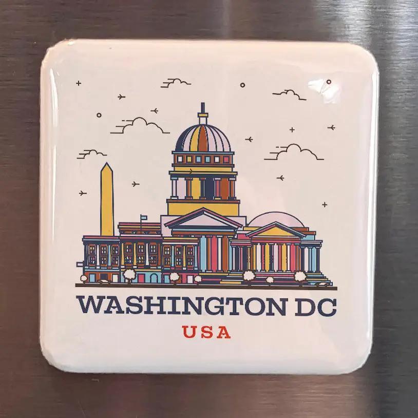 Washington DC USA Magnet - Square