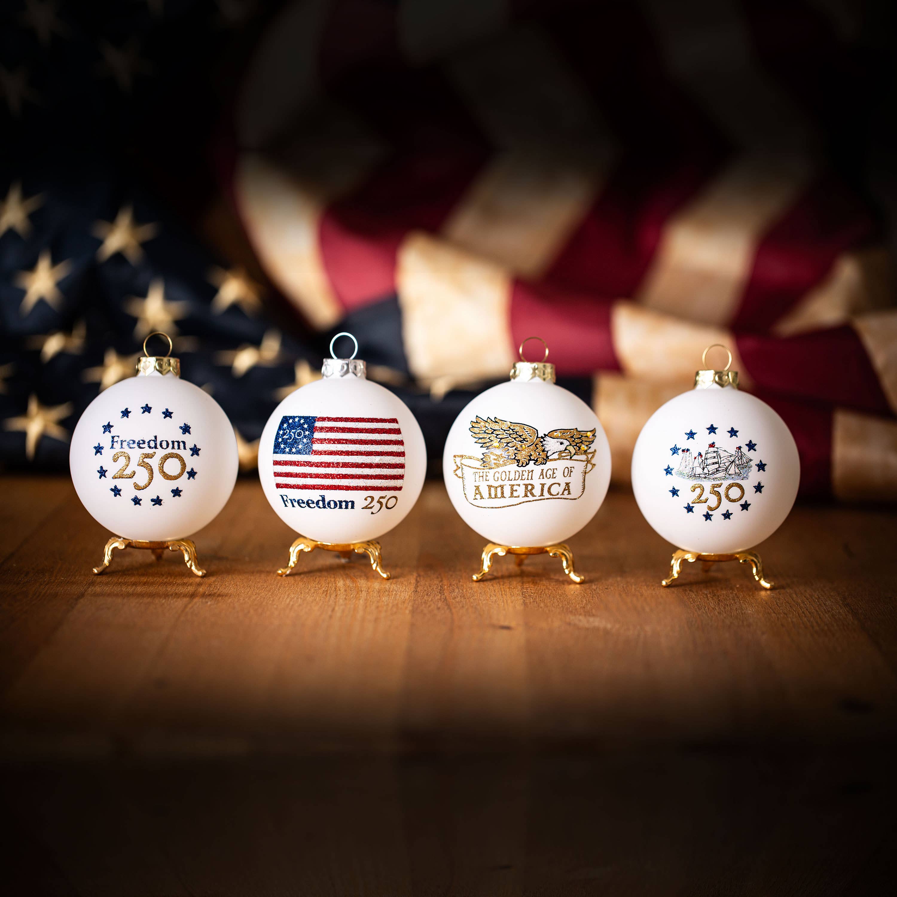 Freedom 250 Flag Ornament