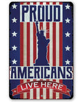 Proud Americans Metal Sign