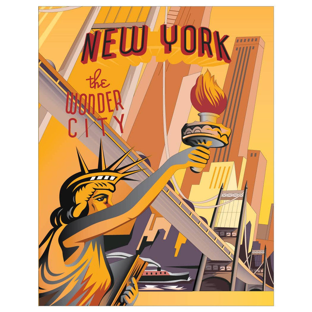 New York The Wonder City Bridges Sights Magnet