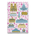Tea Towel - DC Buildings & Cherry Blossoms