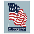 USA Flag It's Worth Fighting For Magnet