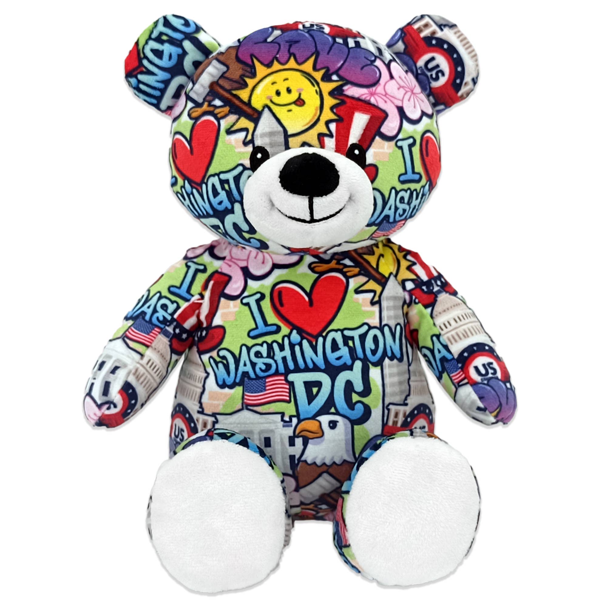 Washington DC Graffiti Souvenir Teddy - 100% Recycled