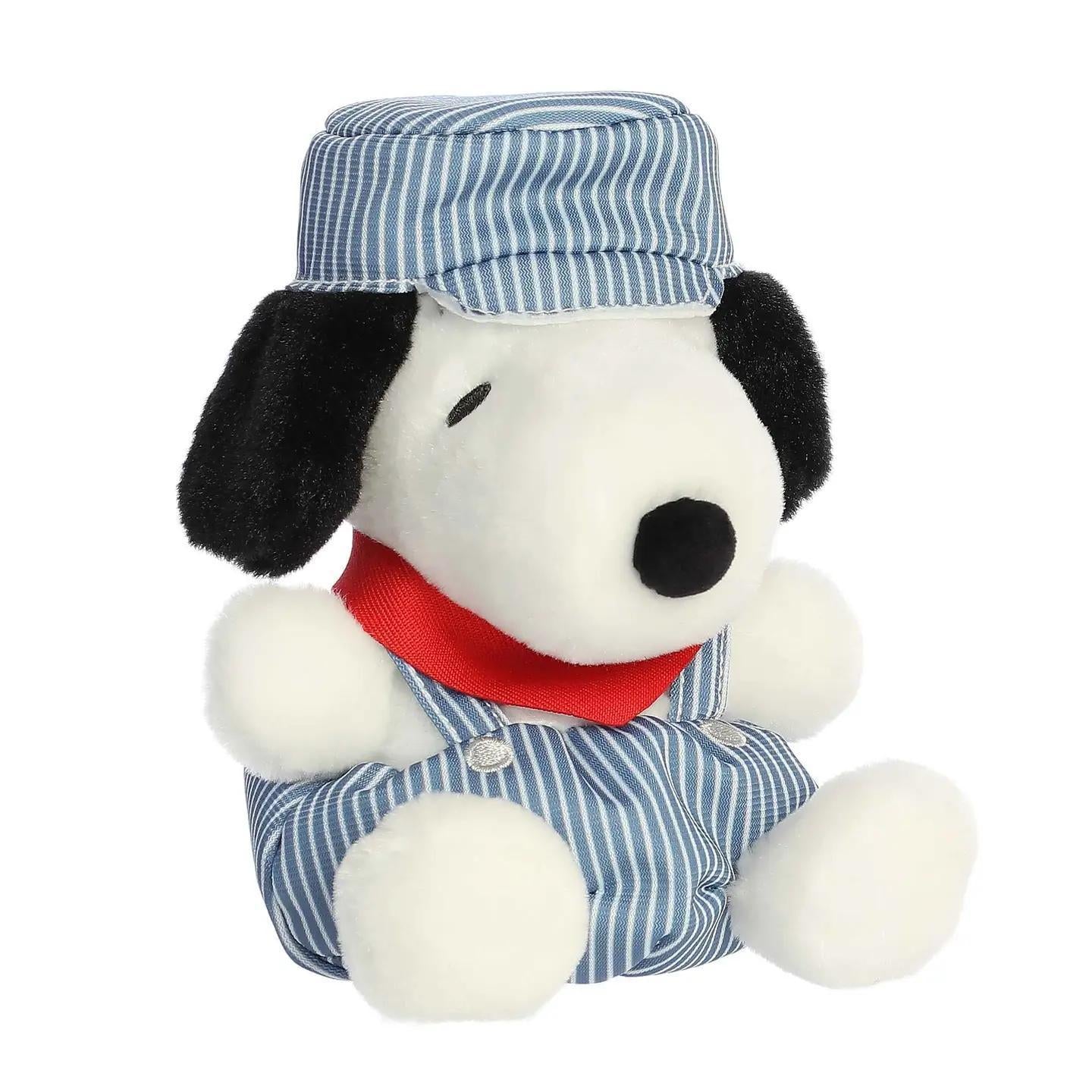 5" Plush Train Engineer Snoopy Palm Pals