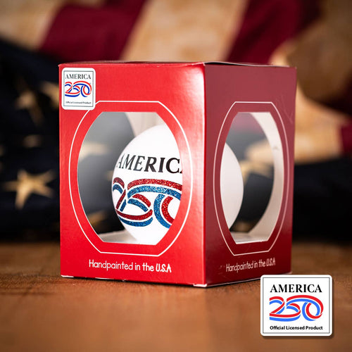 America 250 Ribbon Logo Ornament