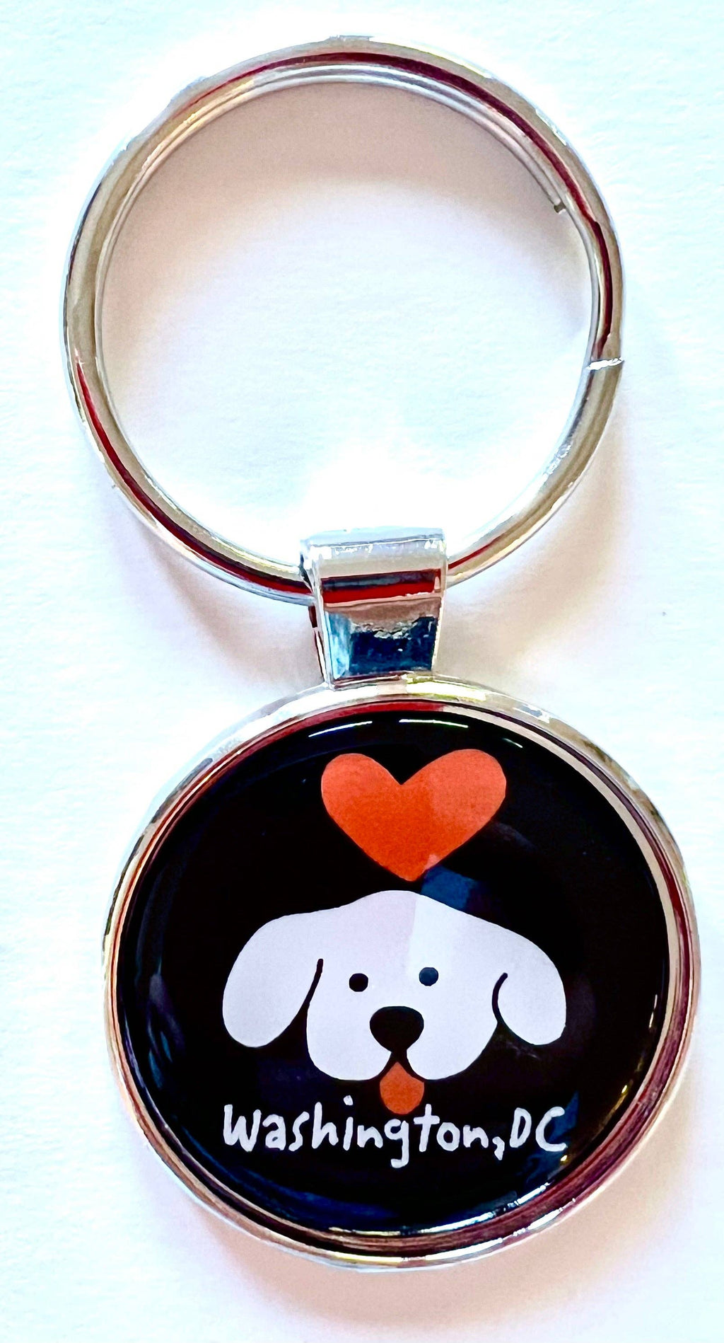 Washington DC Dog Keychain | Washington DC Souvenir Key Ring