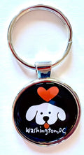 Washington DC Dog Keychain | Washington DC Souvenir Key Ring