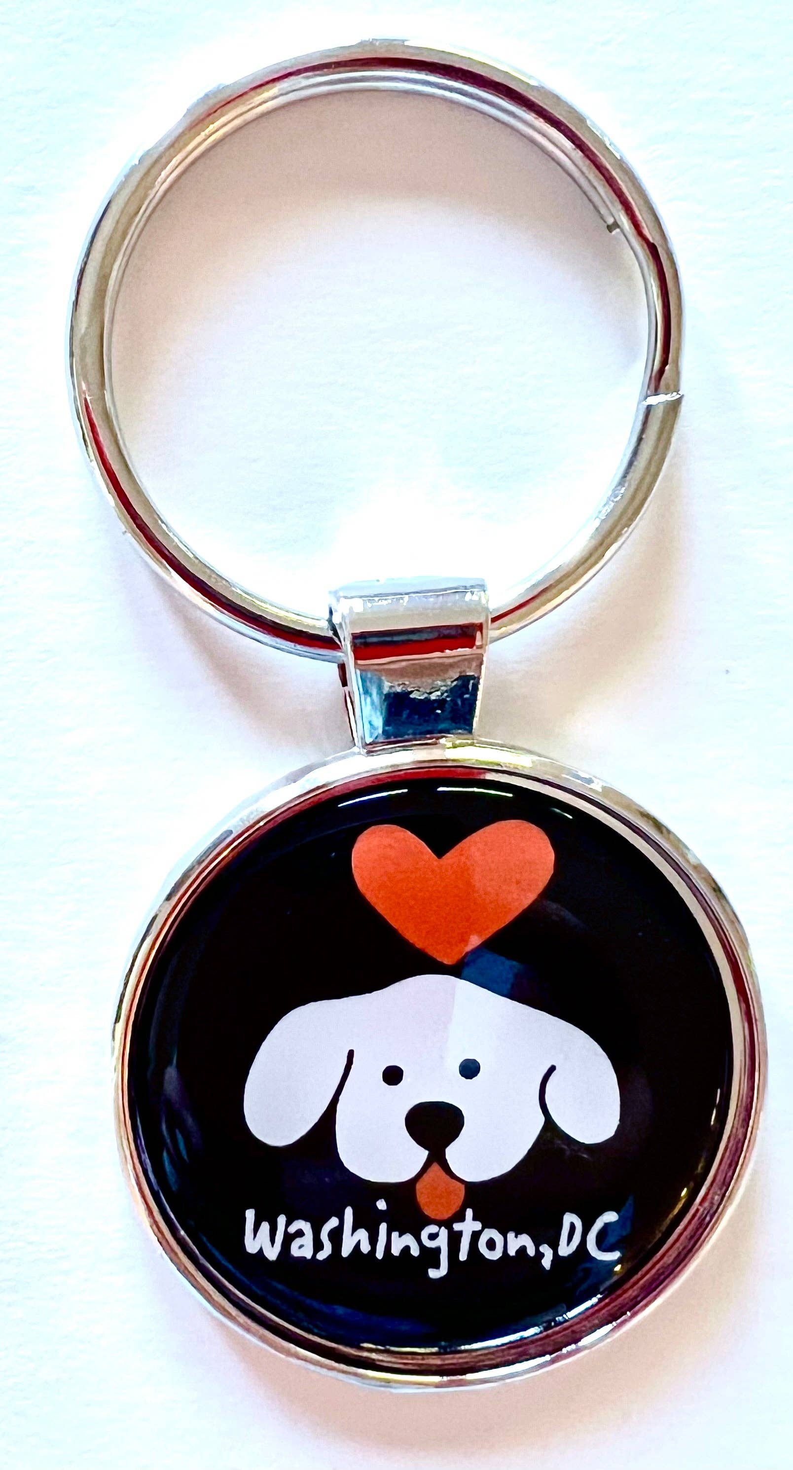 Washington DC Dog Keychain | Washington DC Souvenir Key Ring