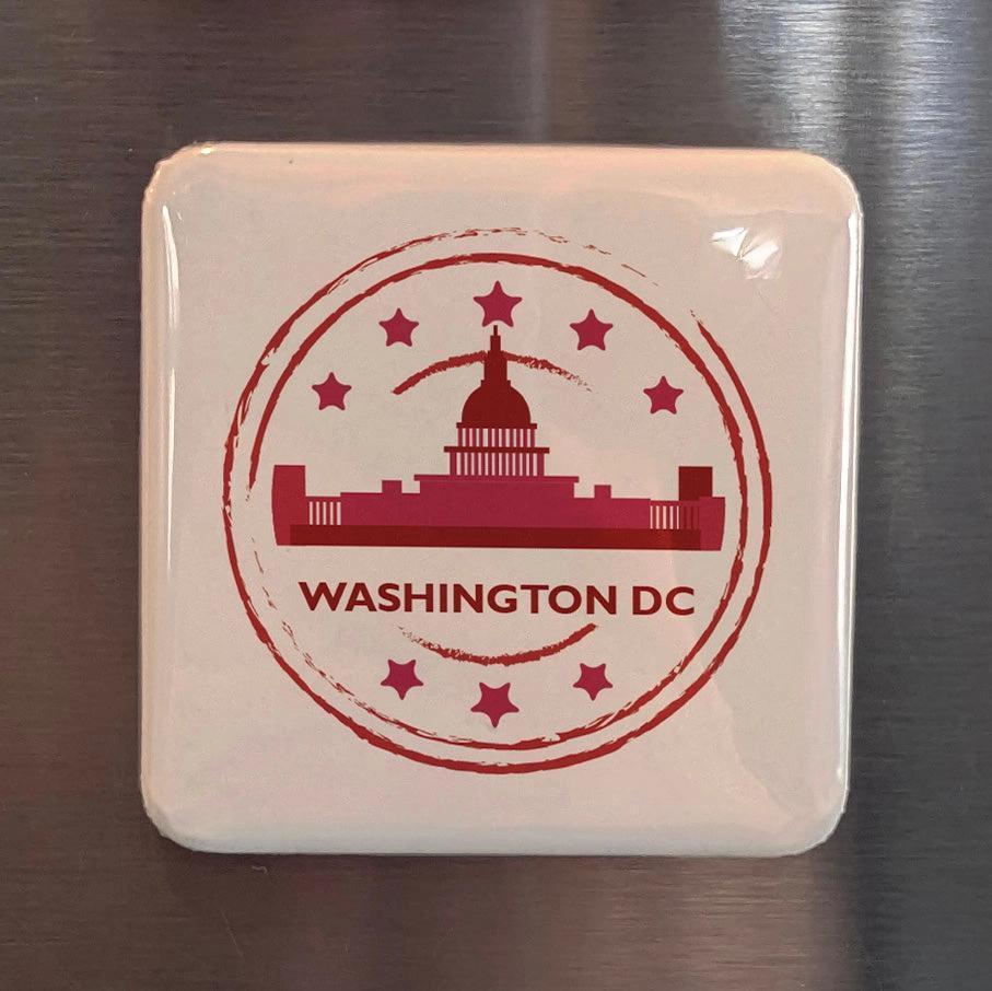 Washington DC Red Seal Magnet - Square