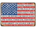 Pledge Allegiance Metal Sign