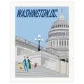 Family Visiting DC's US Capital Building Magnet
