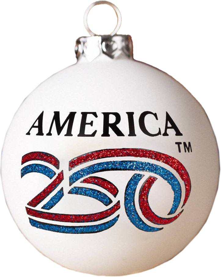 America 250 Ribbon Logo Ornament