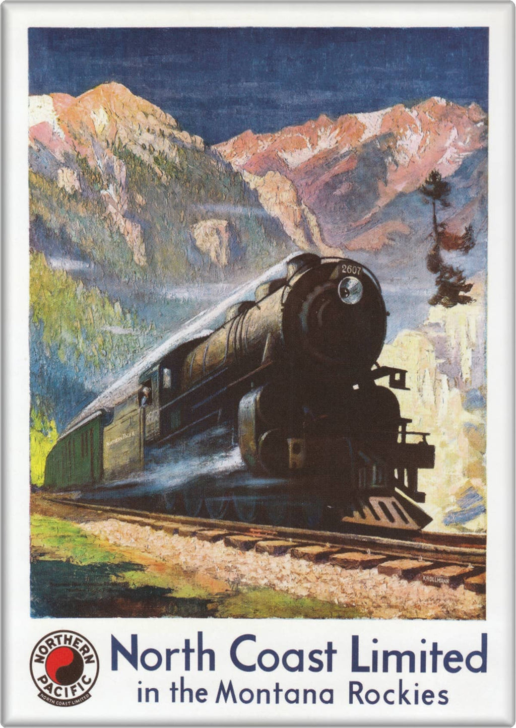 Magnet - North Coast Ltd Montana Rockies Train Vintage