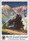 Magnet - North Coast Ltd Montana Rockies Train Vintage