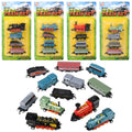 2" Diecast Pull Back Mini Locomotive Train Set