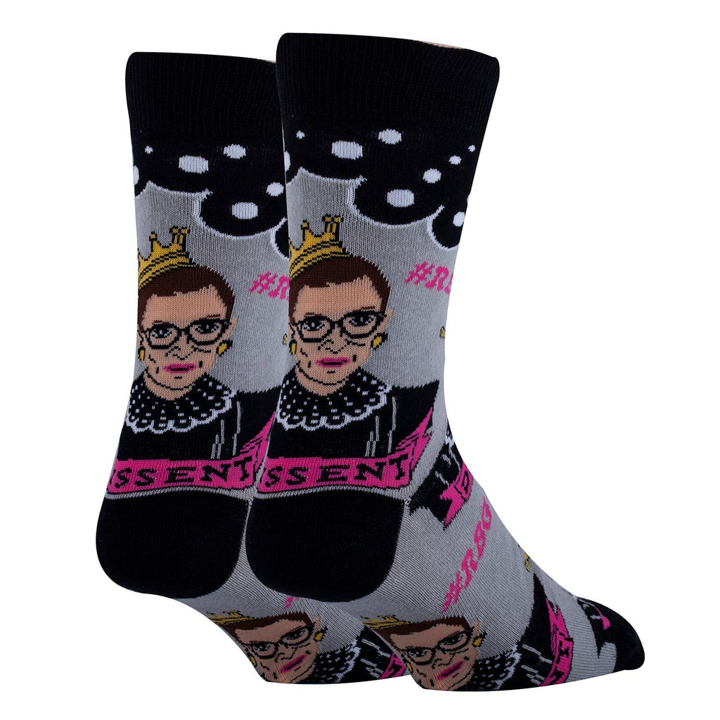 RBG Men's Novelty Cotton Crew Socks