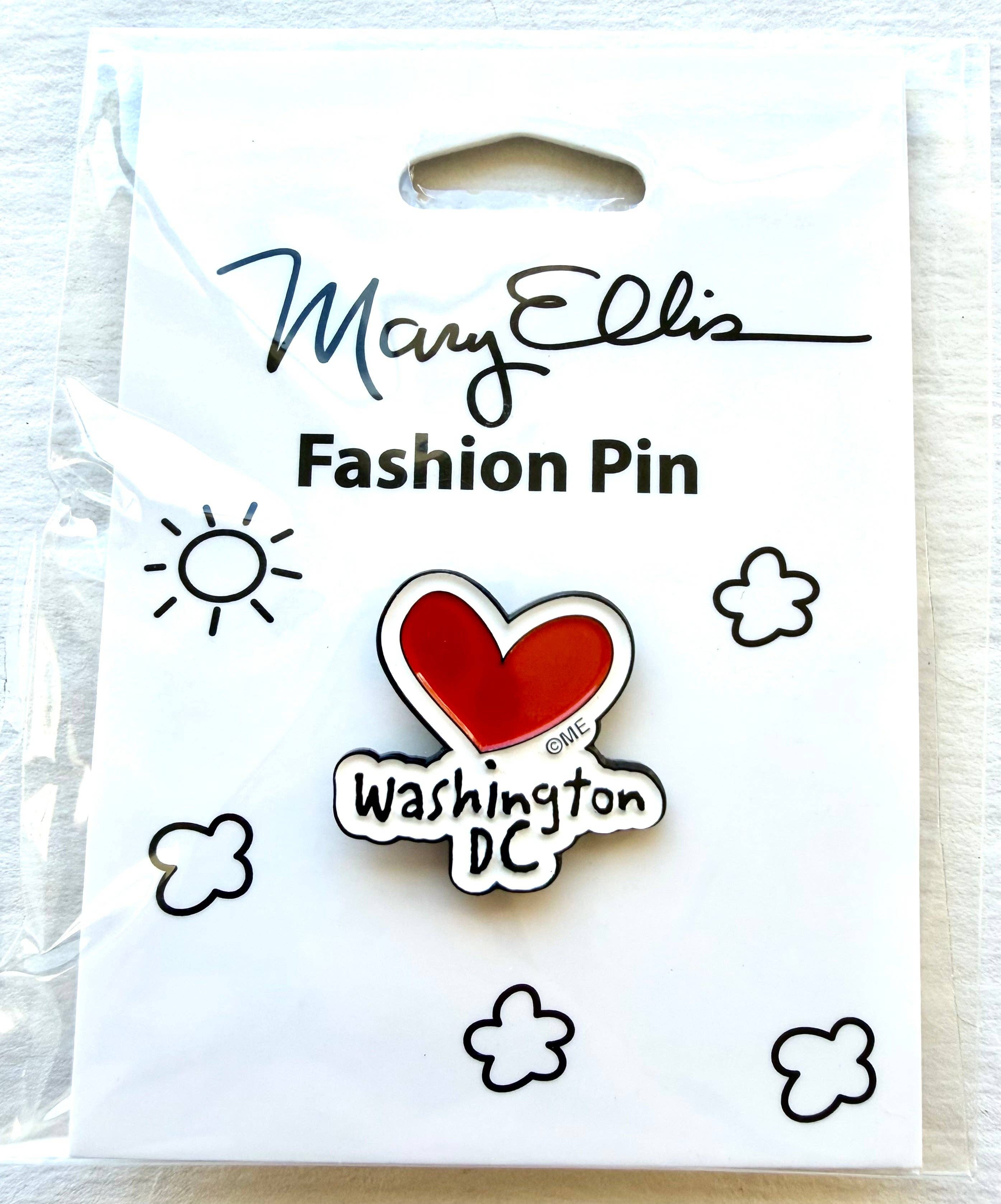 Washington DC Heart Lapel Pin