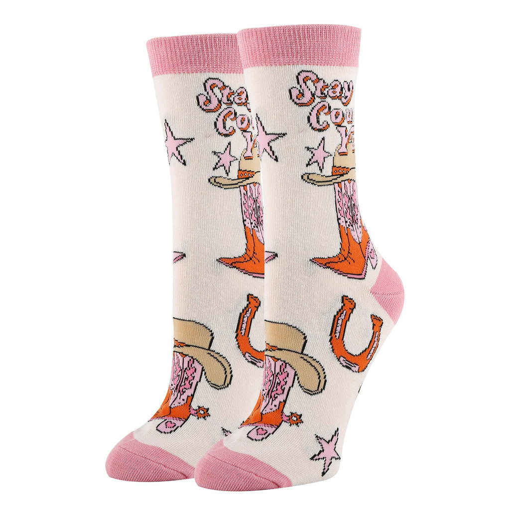 Giddy Up Women's Western Cotton Crew Socks
