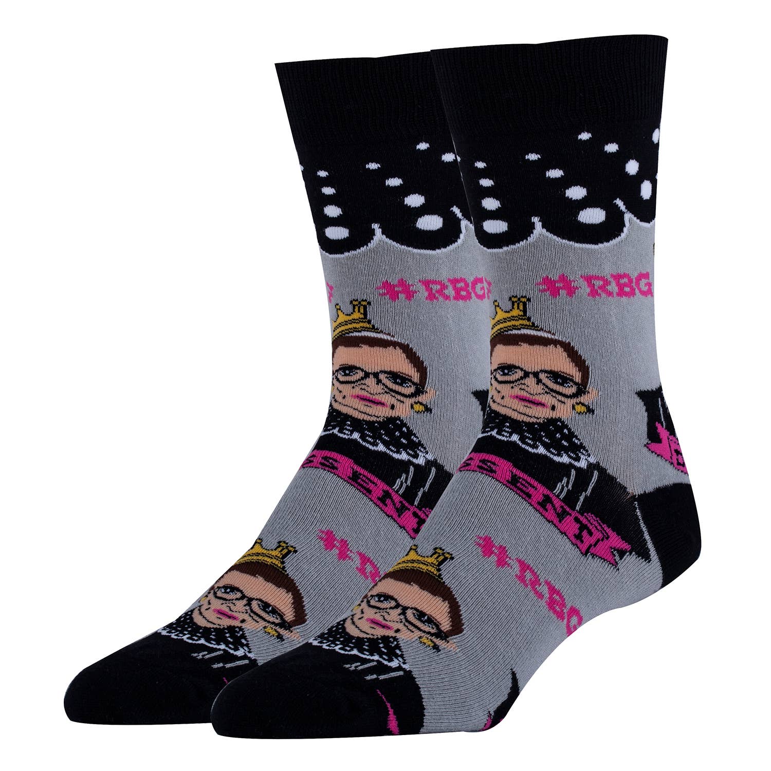 RBG Men's Novelty Cotton Crew Socks