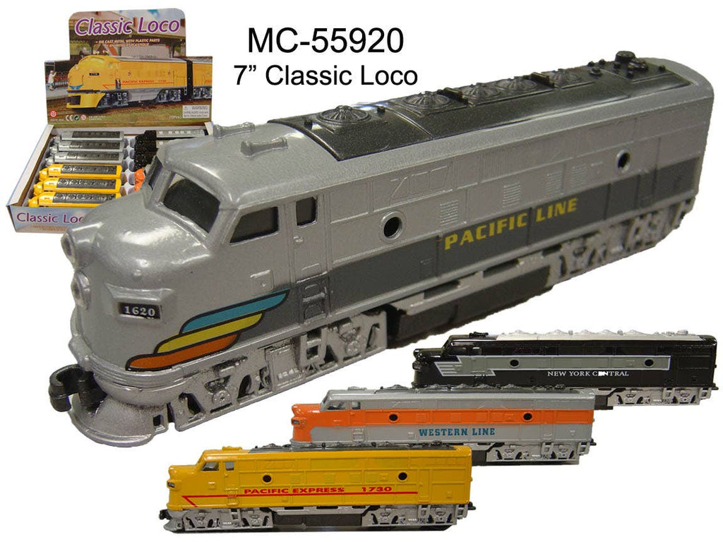 7" Classic Locomotive Die Cast Train