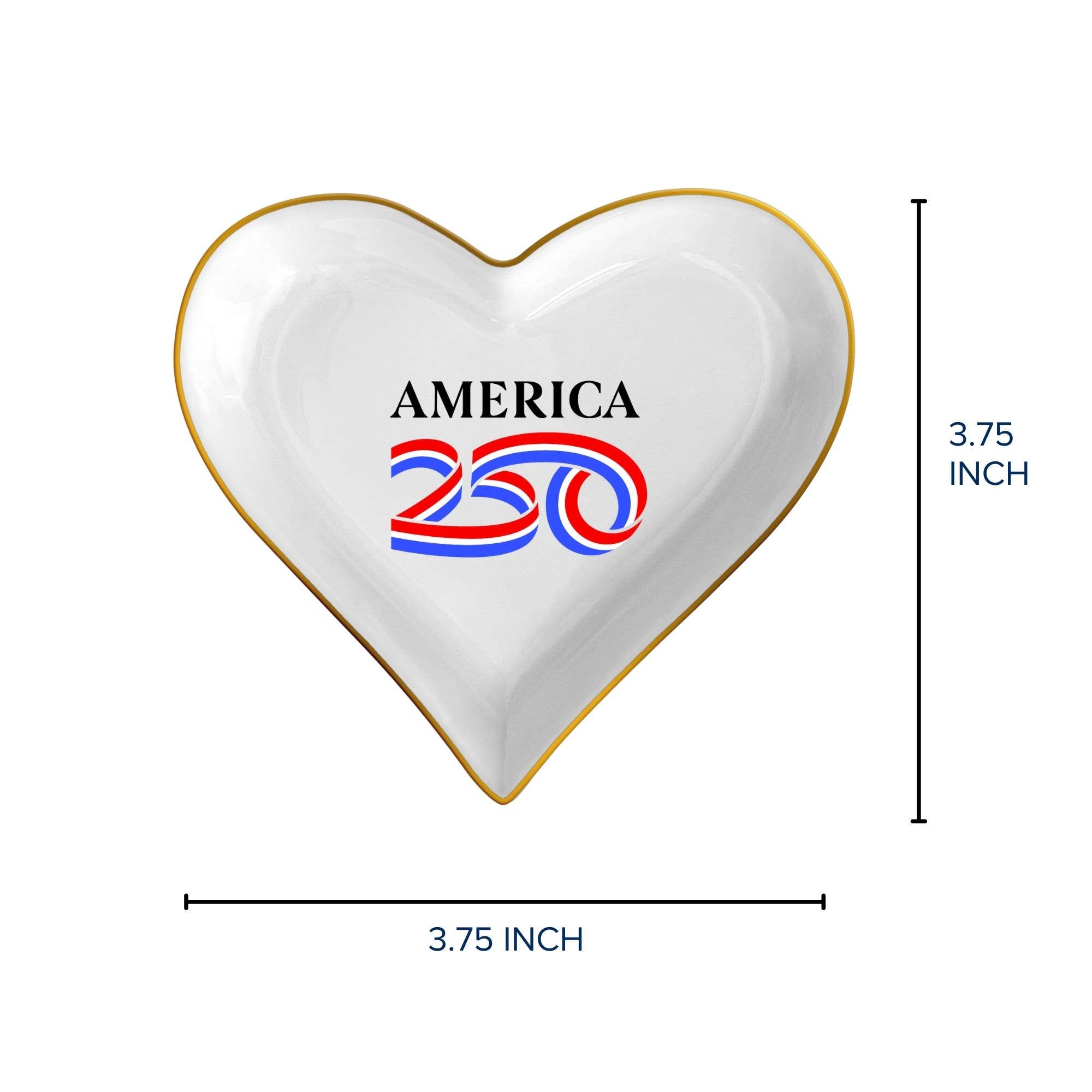 America 250 Heart Trinket Dish - Officially Licensed