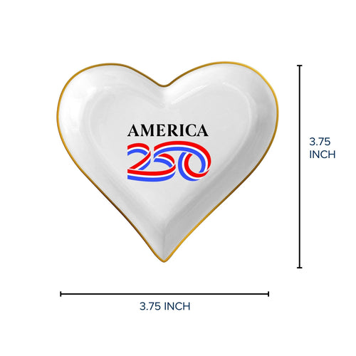 America 250 Heart Trinket Dish - Officially Licensed