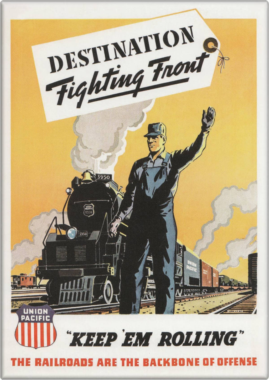 Magnet - Destination Front Union Pacific Railroad WWII