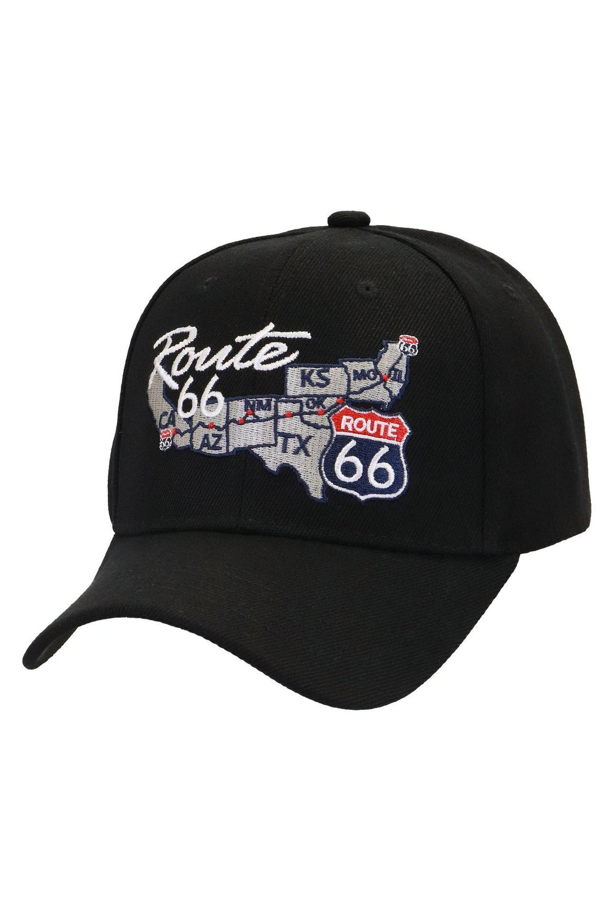 Hat - Route 66 Map - Black