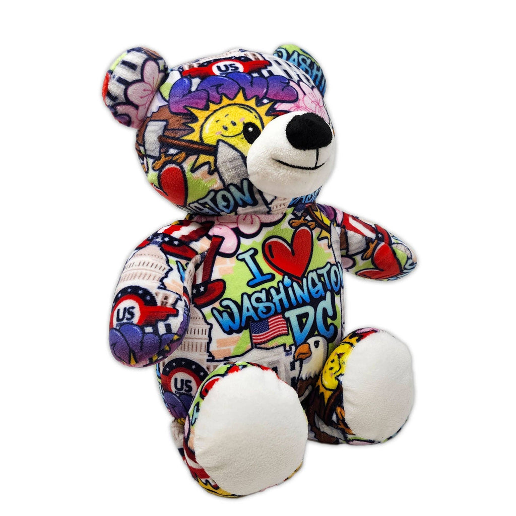 Washington DC Graffiti Souvenir Teddy - 100% Recycled