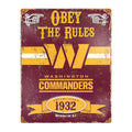 Metal Sign - Washington Commanders