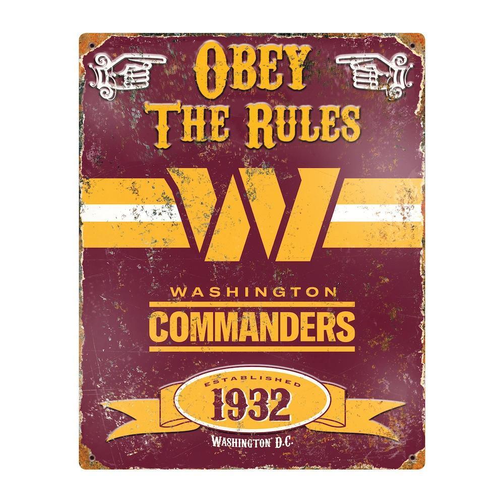 Metal Sign - Washington Commanders