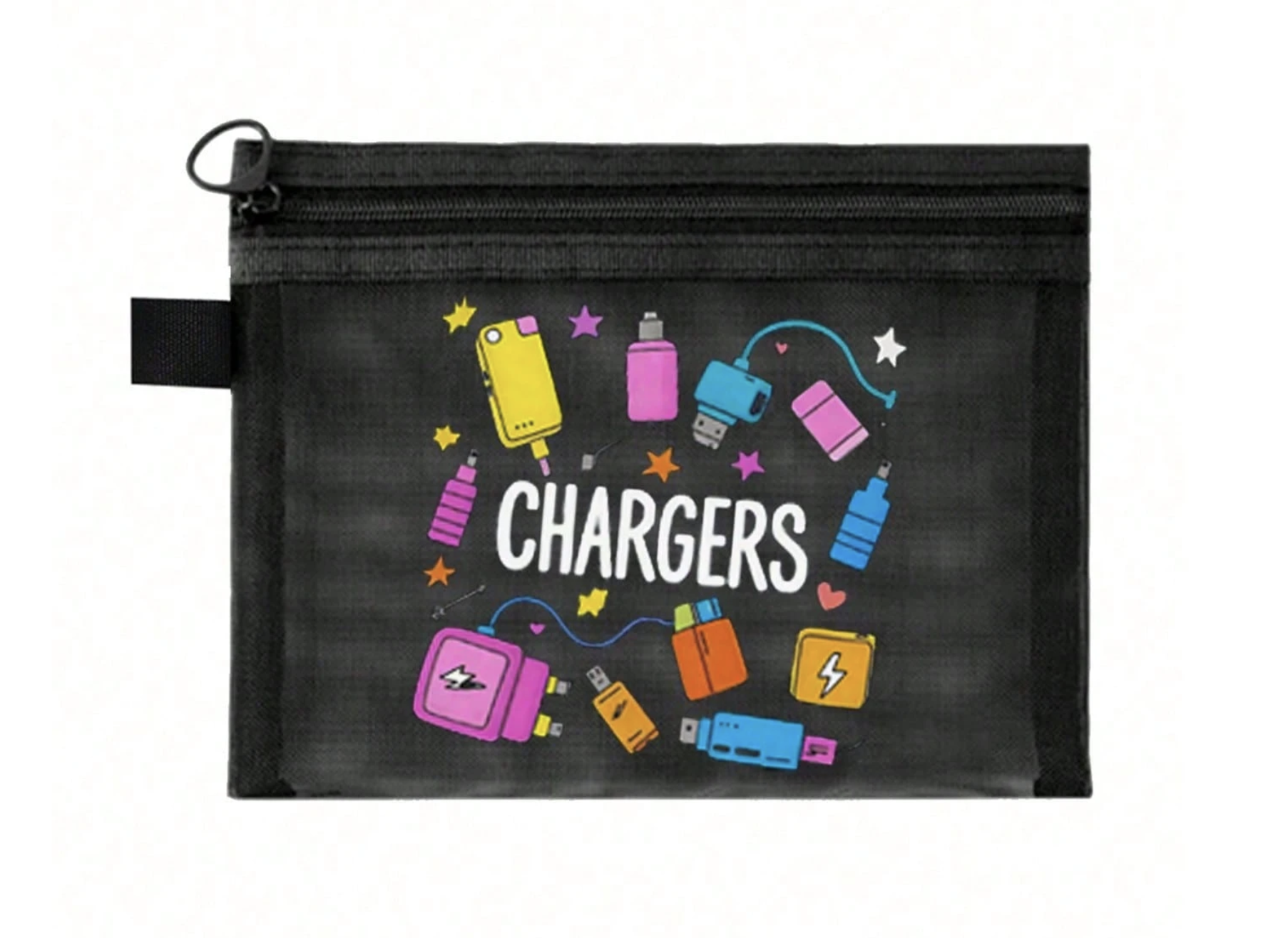 Zipper Pouch - Mesh Charger Bag