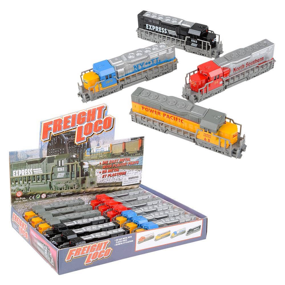 7" Diecast Pull Back Freight Train