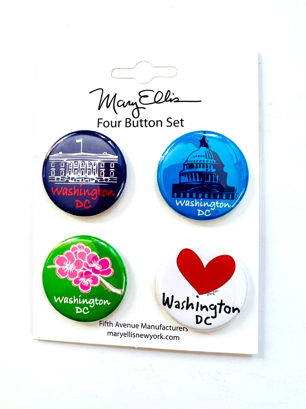 Washington DC Button Set of 4 | Washington DC Souvenir Gift