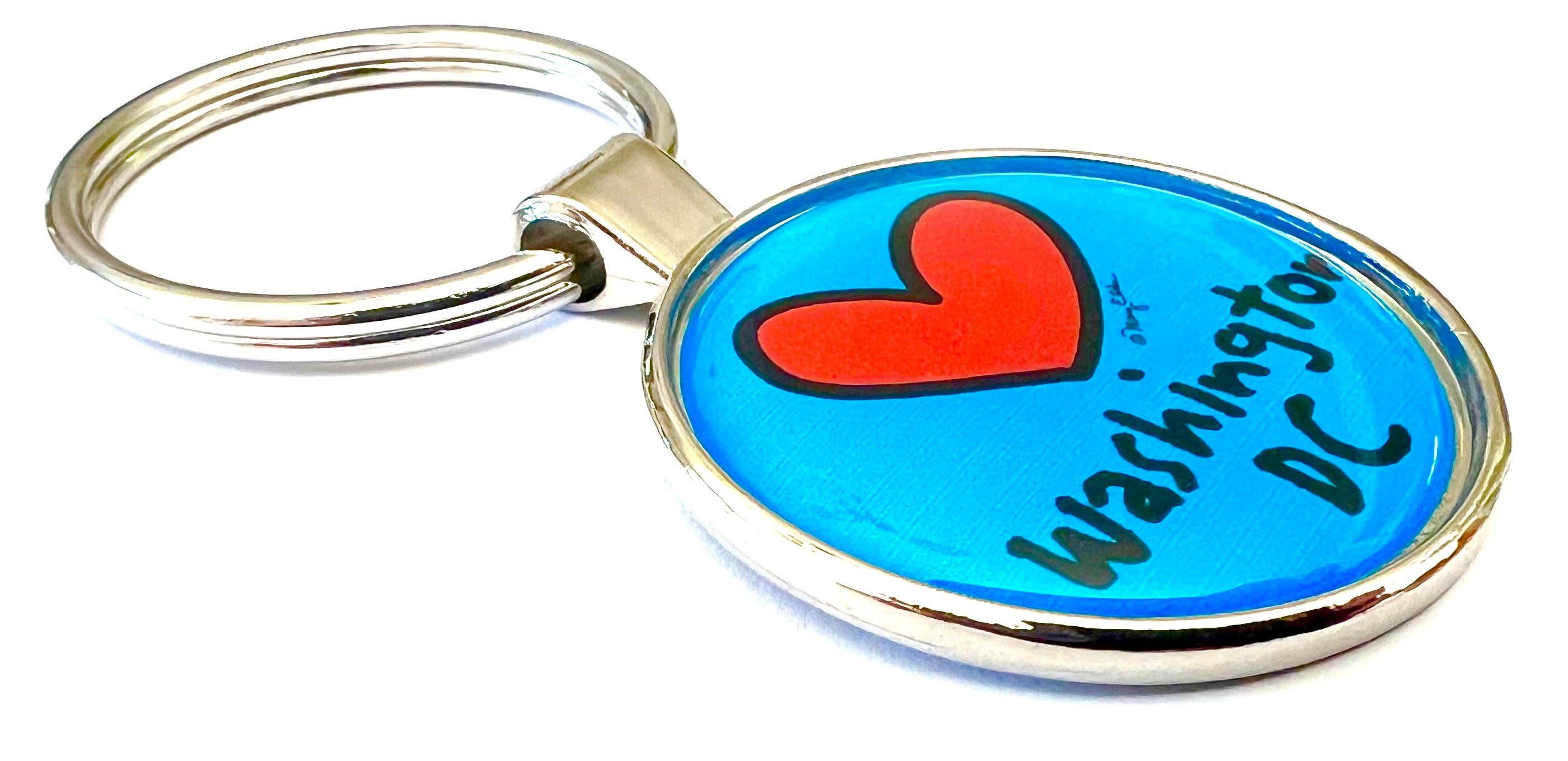 Washington DC Heart Keychain | Washington DC Key Ring Gift