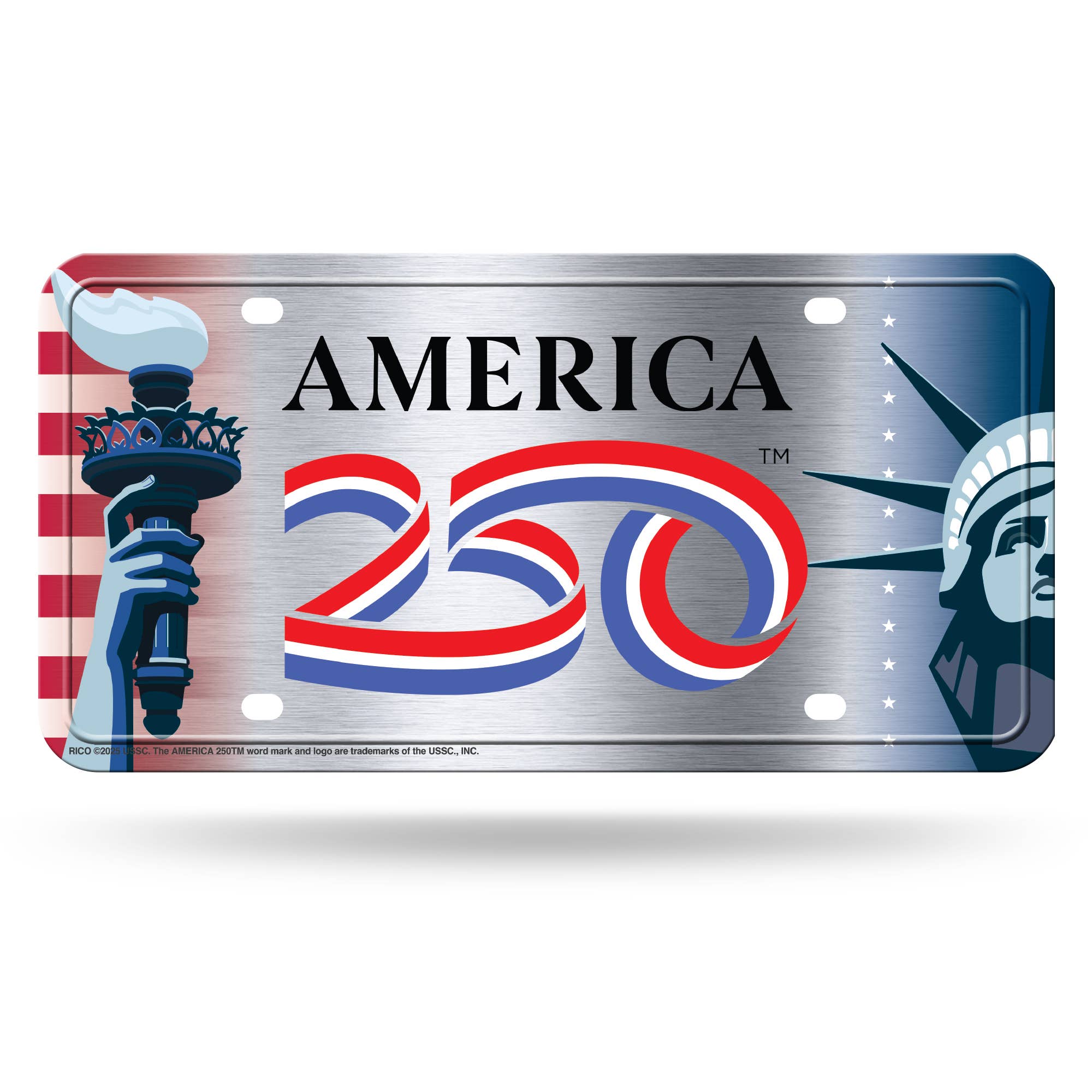 America 250 Metal Car License Tag